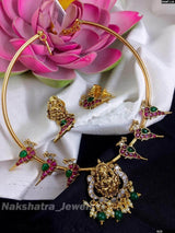 Premium Matt with Kempu Stones Kante Necklace - Nakshatra Jewels