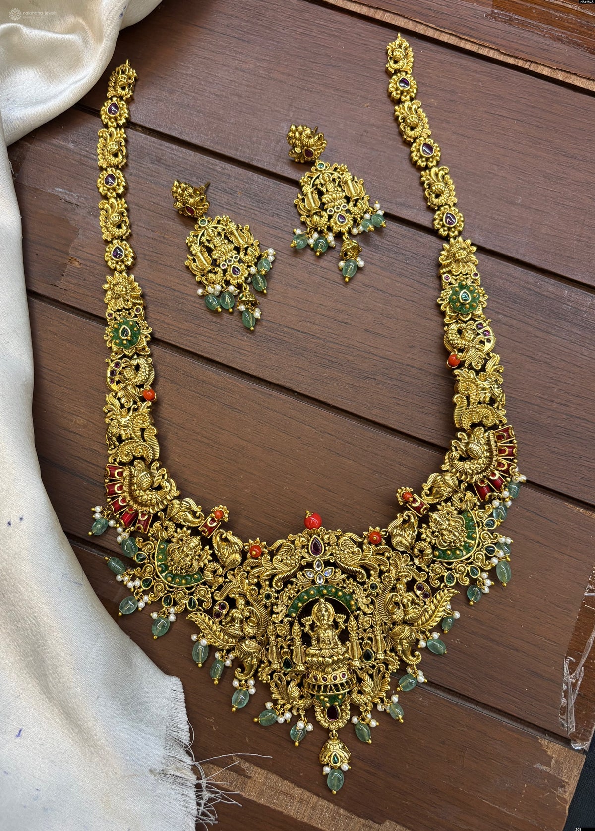 Nakshi Work with Coral Beads Bridal Haram