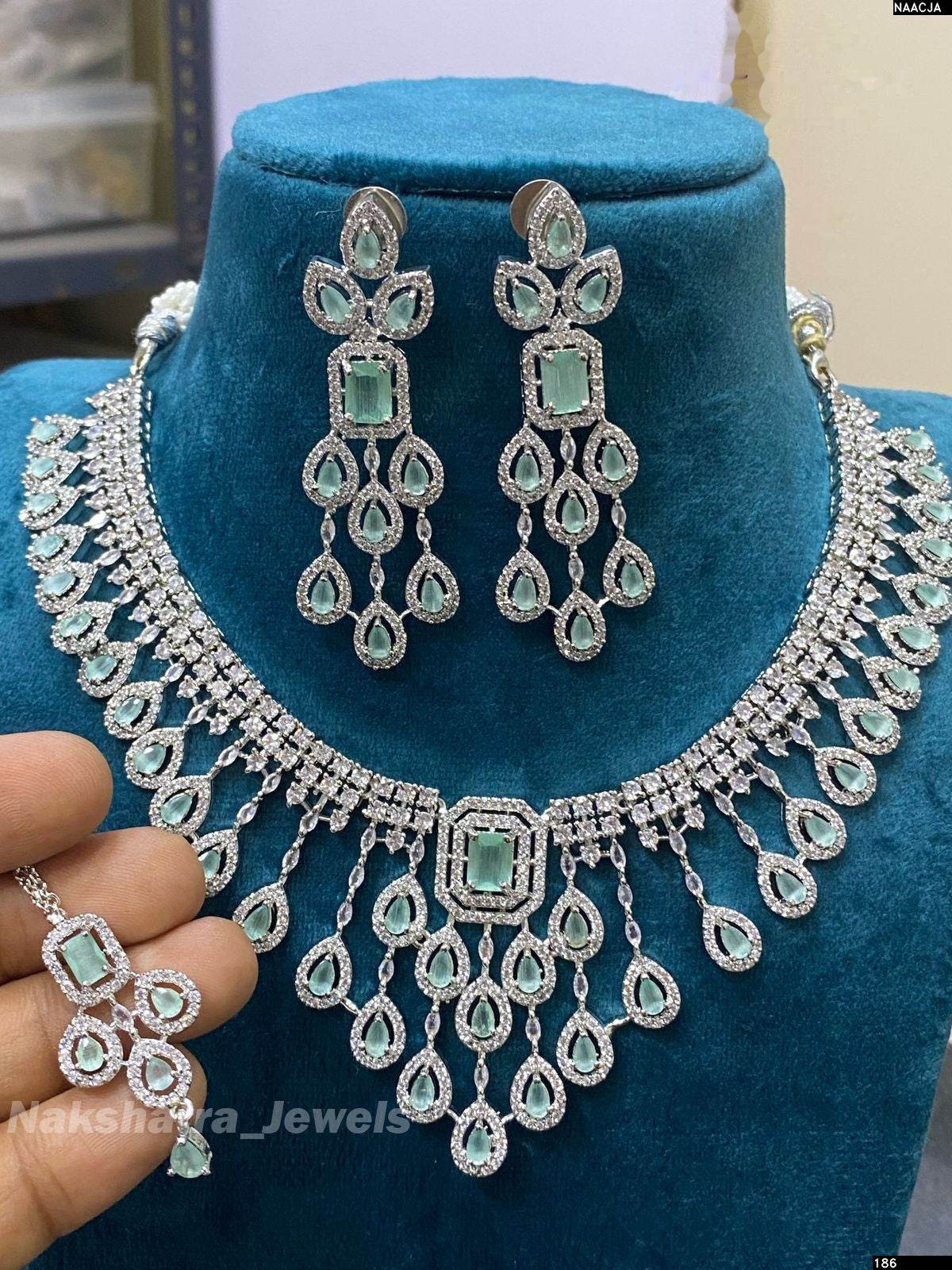 AD Stones Necklace (Silver Polish)