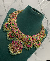 Kundan Stones Bridal Neckalce with Beads