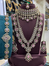 Victorian Polish AD Stones Bridal Combo Set