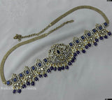 Victorian Polish AD Stone Bridal Hip Chain - Nakshatra Jewels