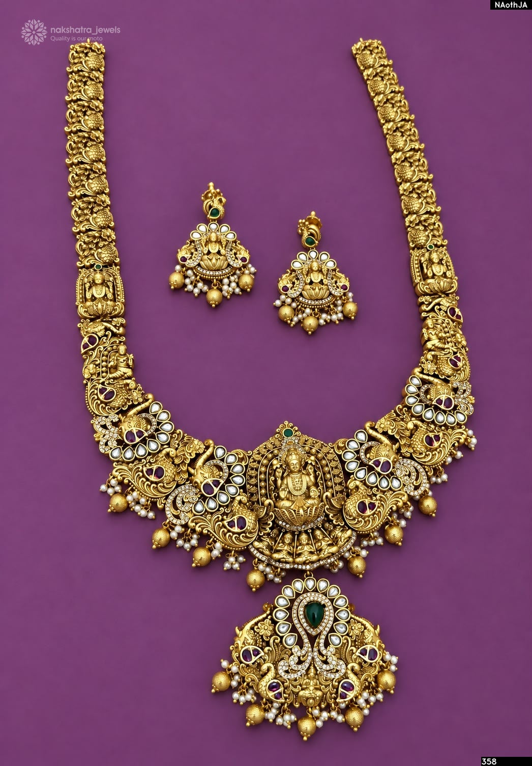 Nakshi Work with AD Stones Bridal Haram