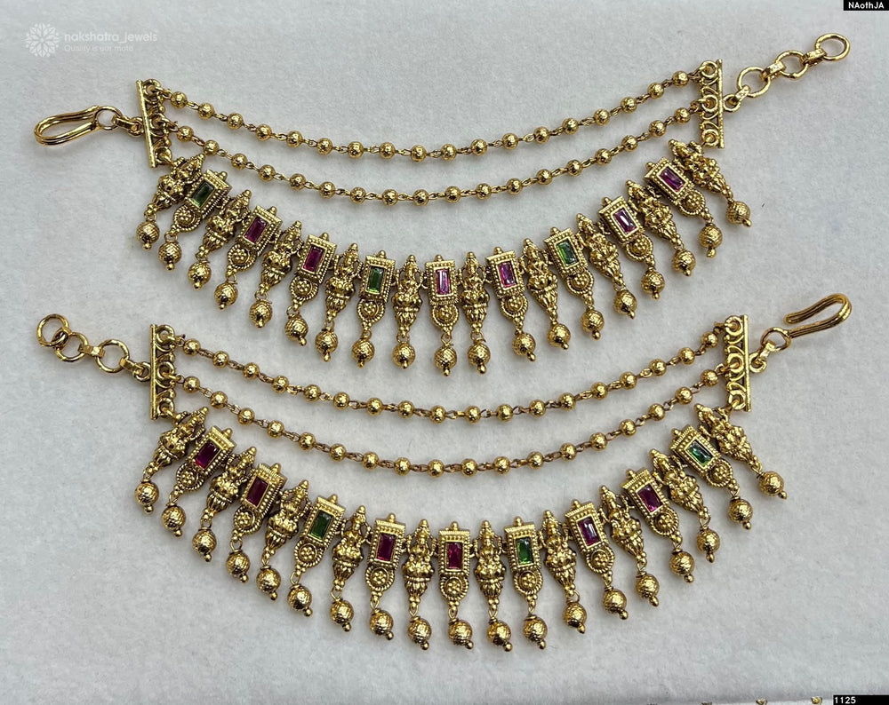 Premium Matt with Kempu Stone Ear Chains