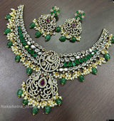 Victorian Polish AD Stones Necklace - Nakshatra Jewels
