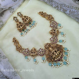 Premium Matt with AD & Kempu Stones Necklace - Nakshatra Jewels