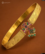 Premium Matt Hip Belt with AD Stones Pendent