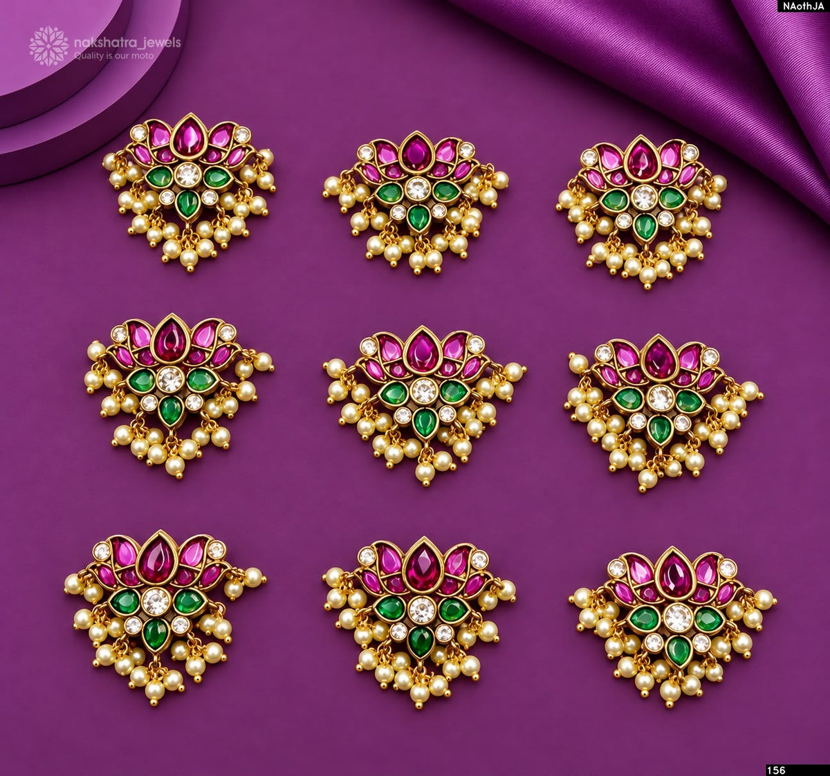Premium Matt with Kempu Stones Hair Accessories