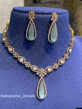 Victorian Polish AD Stones Necklace - Nakshatra Jewels