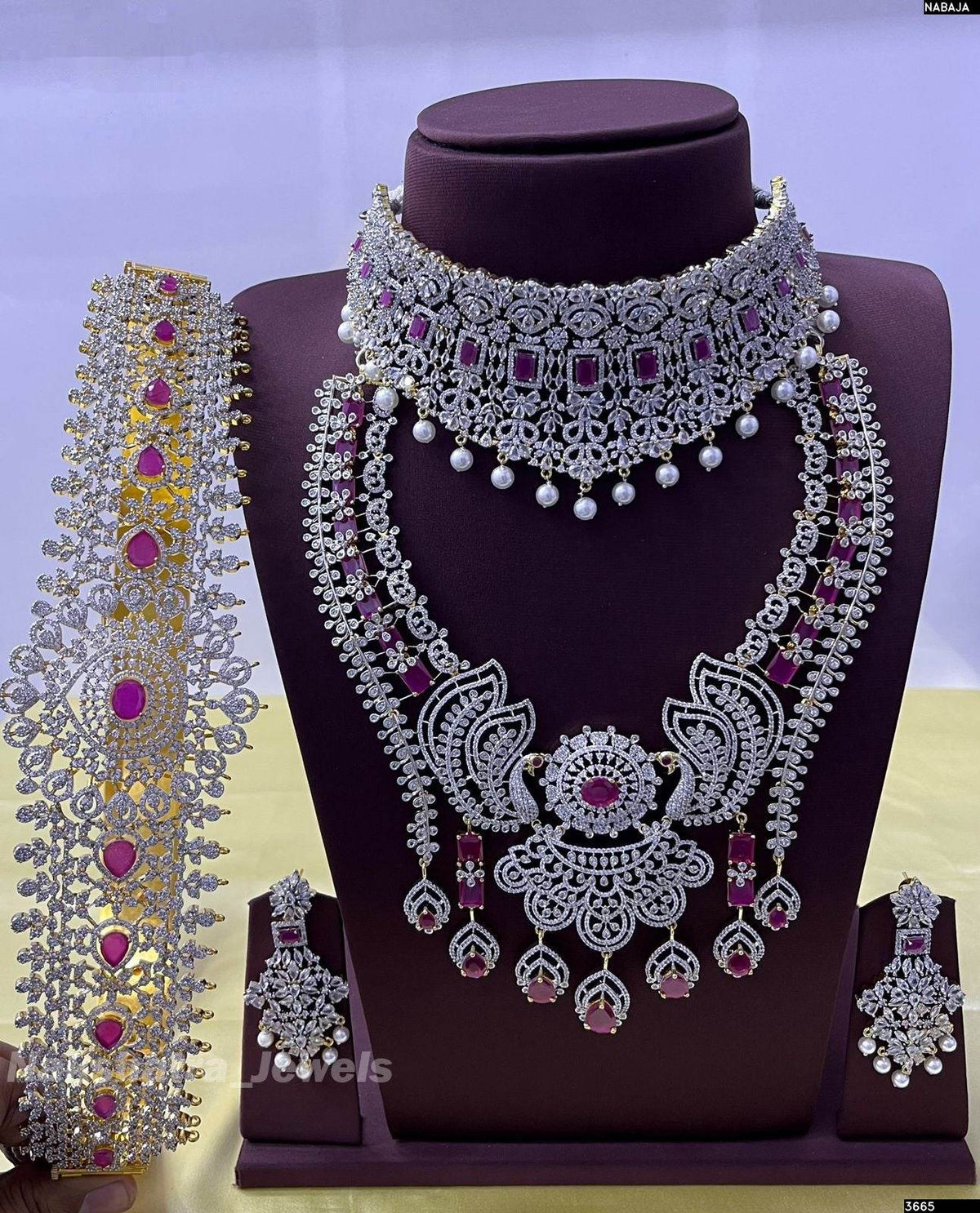 American Diamond Stones Bridal Set
