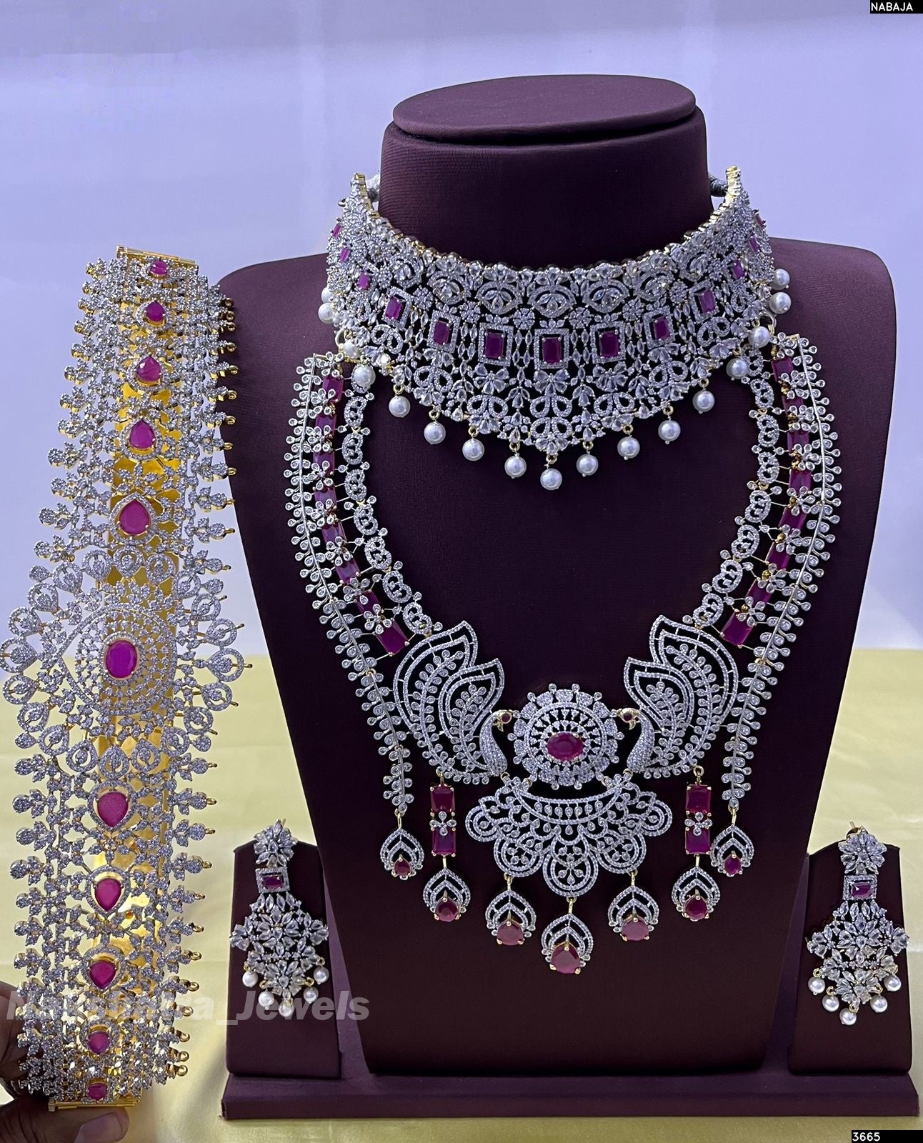 American Diamond Stones Bridal Set