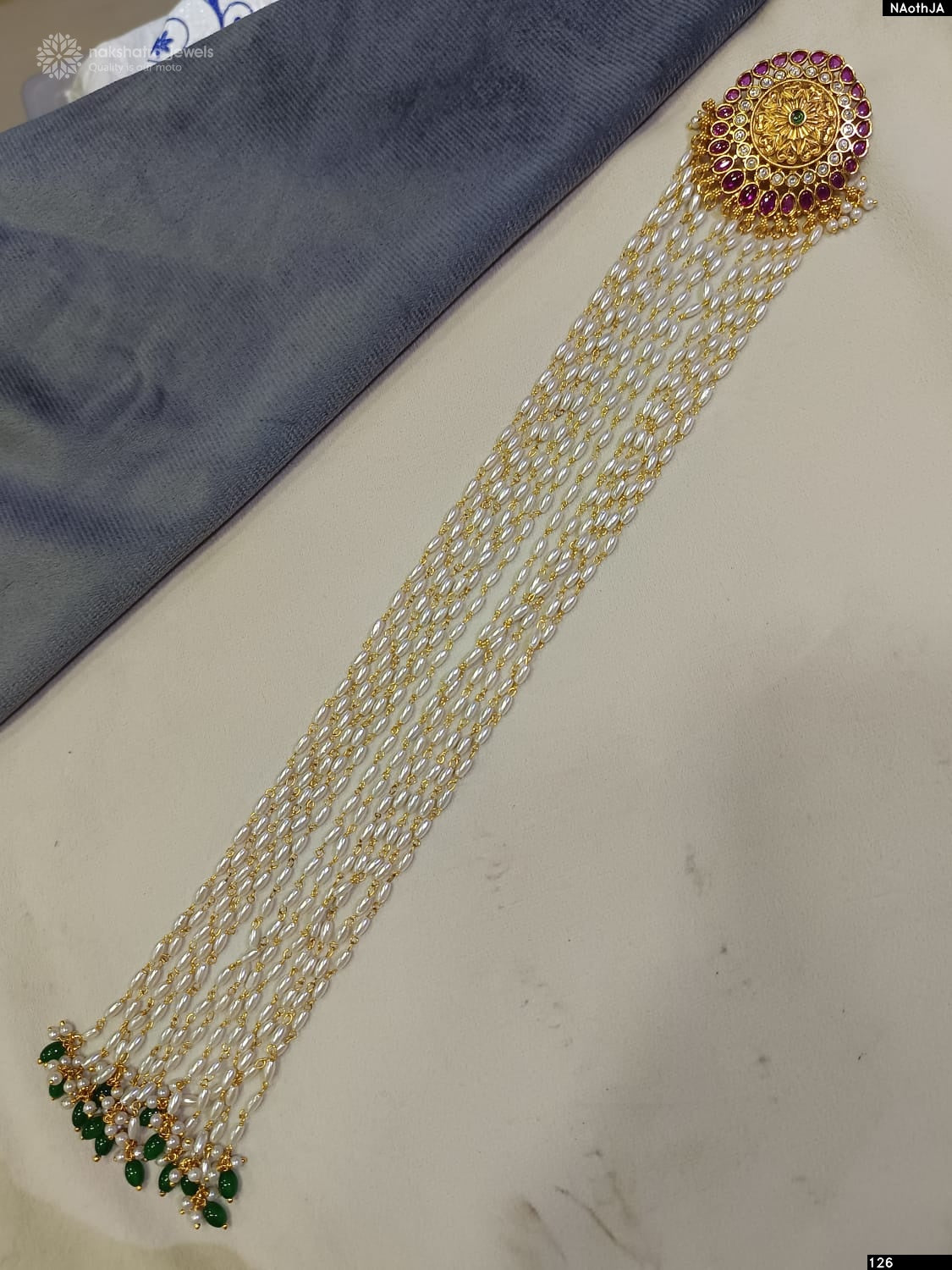 Premium Matt with Kempu Stones Hair Accessories