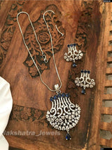 AD Stones Pendent Set with Chain - Nakshatra Jewels