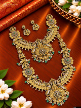 Nakshi Work with Kempu Stones Bridal Combo Set