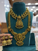 Nakshi Work with Kempu Stones Bridal Combo Set