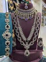 Victorian Polish AD Stones Bridal Combo Set
