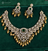 Victorian Polish AD Stones Bridal Neck Set