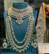 American Diamond Stones Bridal Set - Nakshatra Jewels