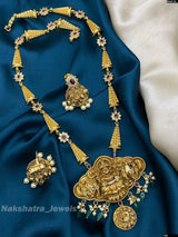 Nakshi Work with AD Stones Haram - Nakshatra Jewels