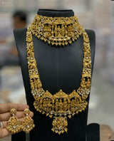 Nakshi work with Mossianite Stones Bridal Combo Set