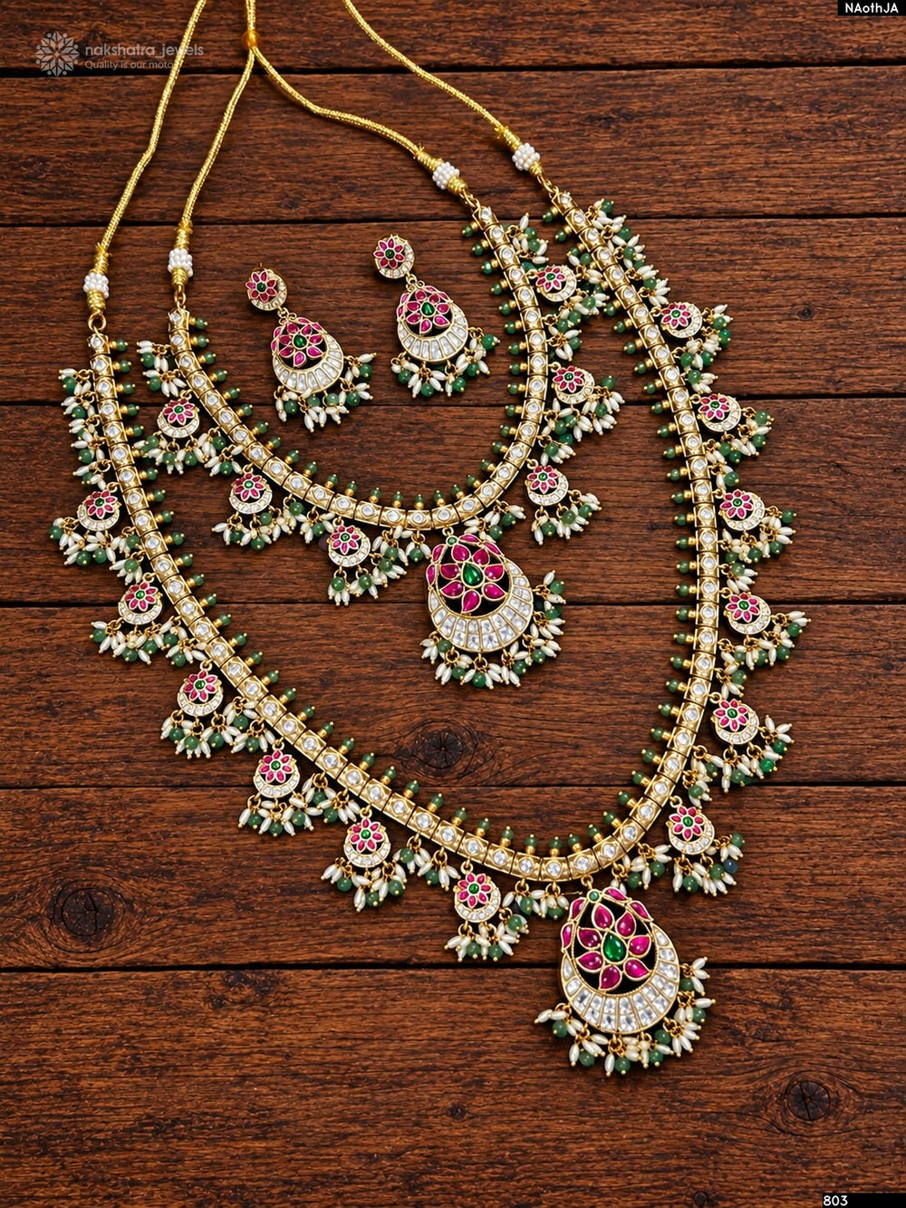 Nakshi Work with Kundan Stones Bridal Combo Set