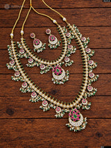Nakshi Work with Kundan Stones Bridal Combo Set