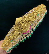 Nakshi work with AD & Jadau Kundan Stones Hip Belt - Nakshatra Jewels