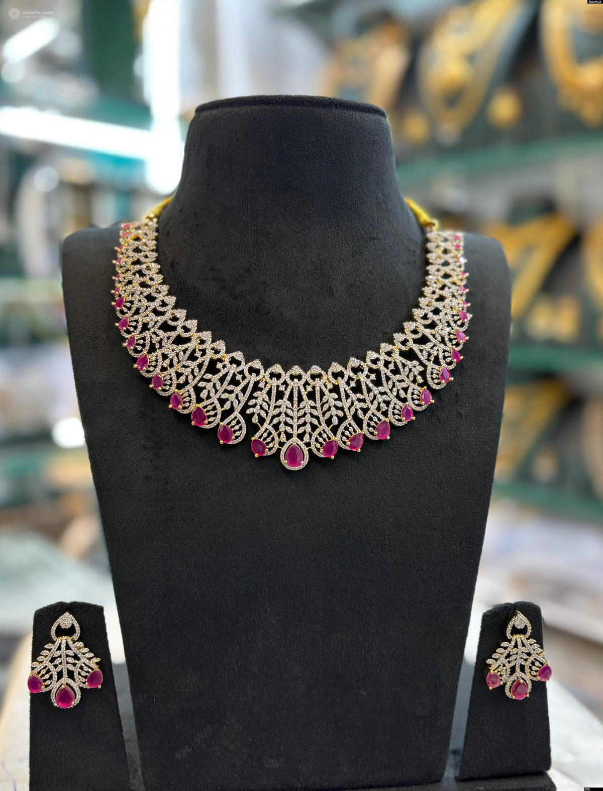 American Diamond Stones Necklace