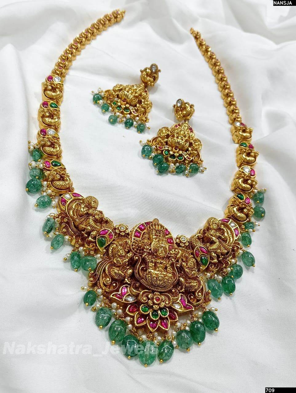 Nakshi Work with Jadau Kundan Stones Bridal Haram