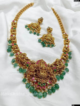 Nakshi Work with Jadau Kundan Stones Bridal Haram - Nakshatra Jewels