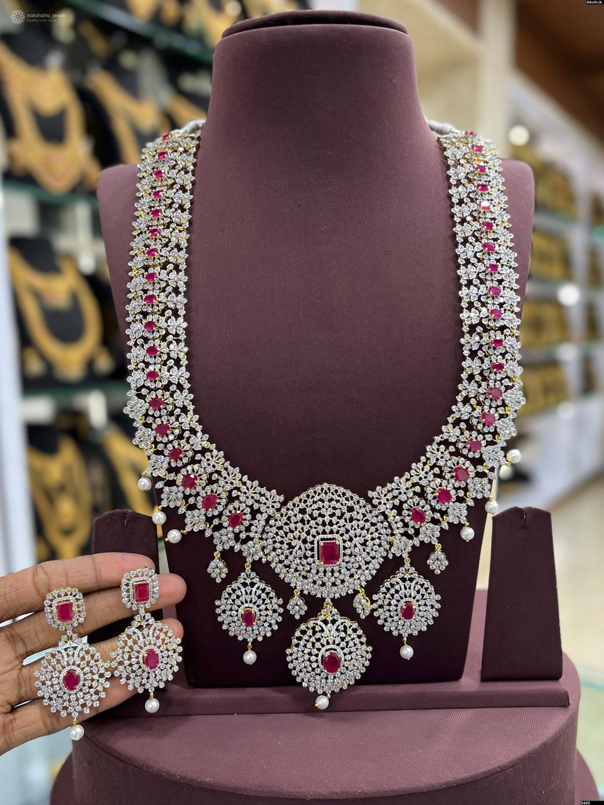 American Diamond Stones Bridal Haram