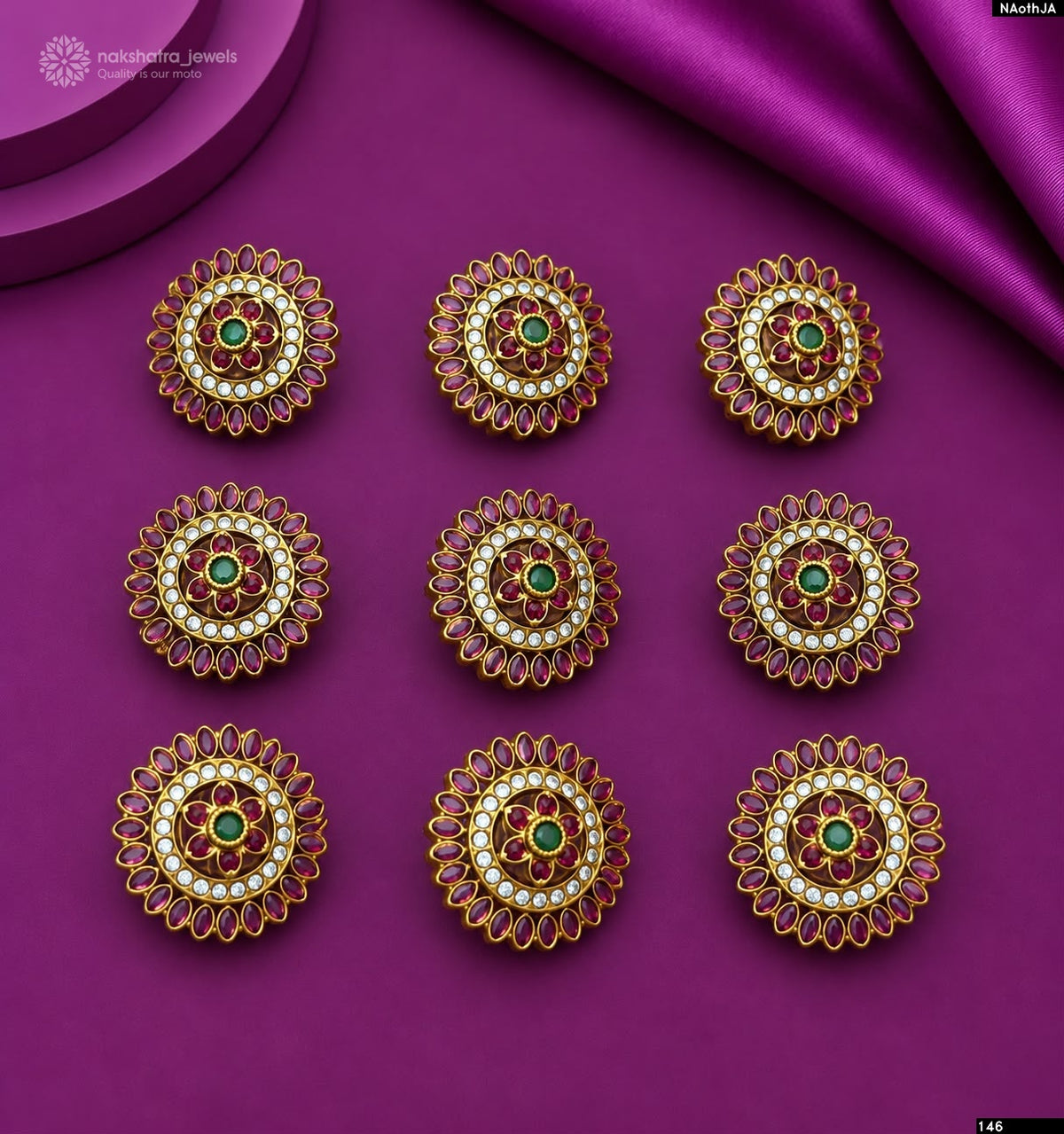 Premium Matt with Kempu Stones Hair Accessories
