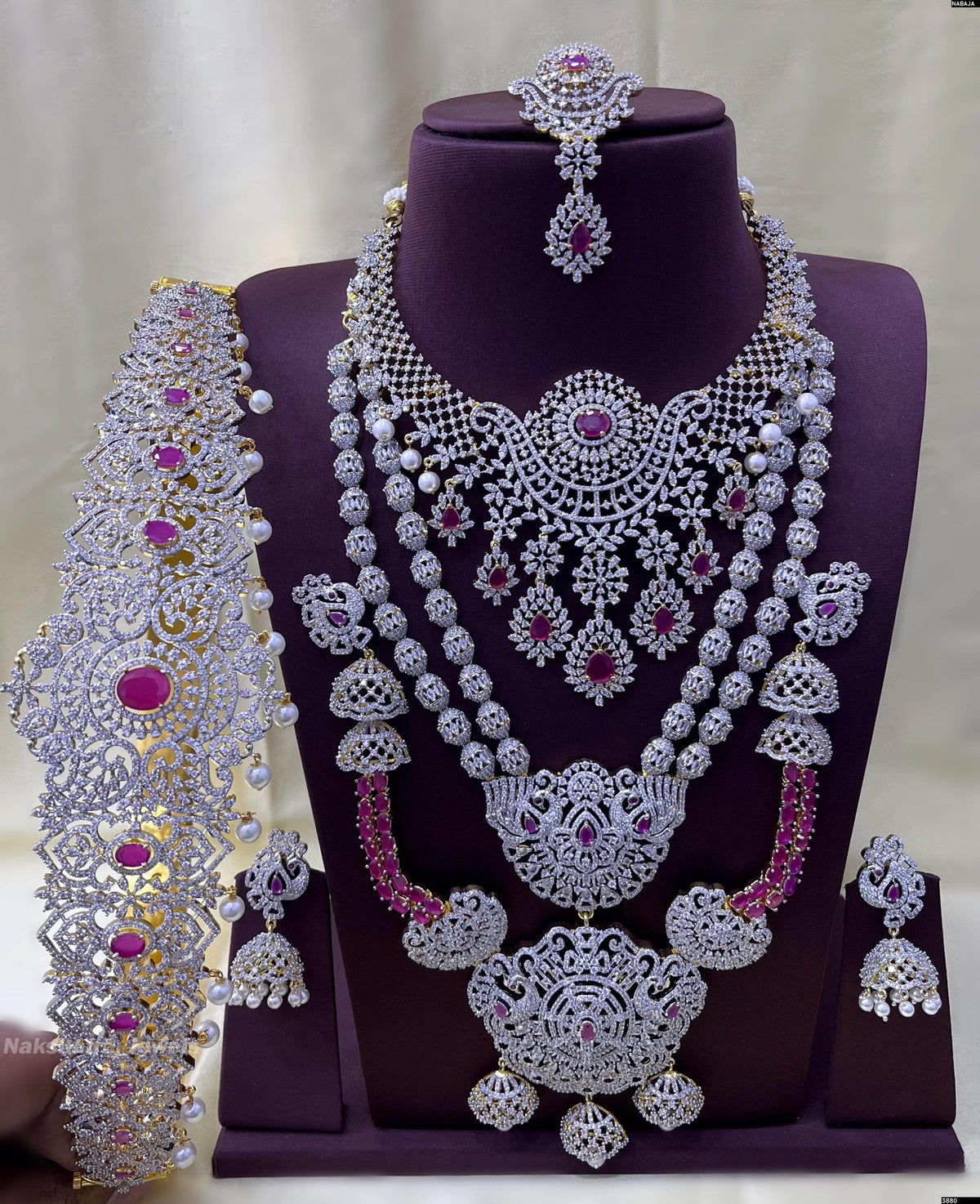 American Diamond Stones Bridal Set