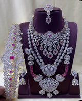 American Diamond Stones Bridal Set - Nakshatra Jewels