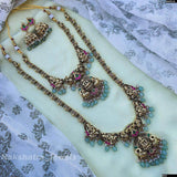 Nakshi work with Jadau Kundan Stones Bridal Combo Set - Nakshatra Jewels