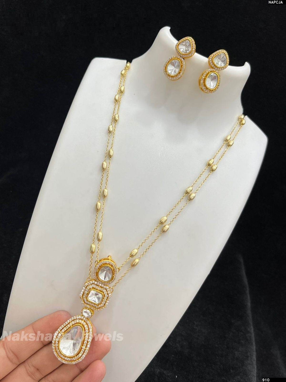 Premium Quality with Kundan Stones Layer Haram - Nakshatra Jewels