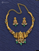 Nakshi Work with Kundan Stones Kante Necklace