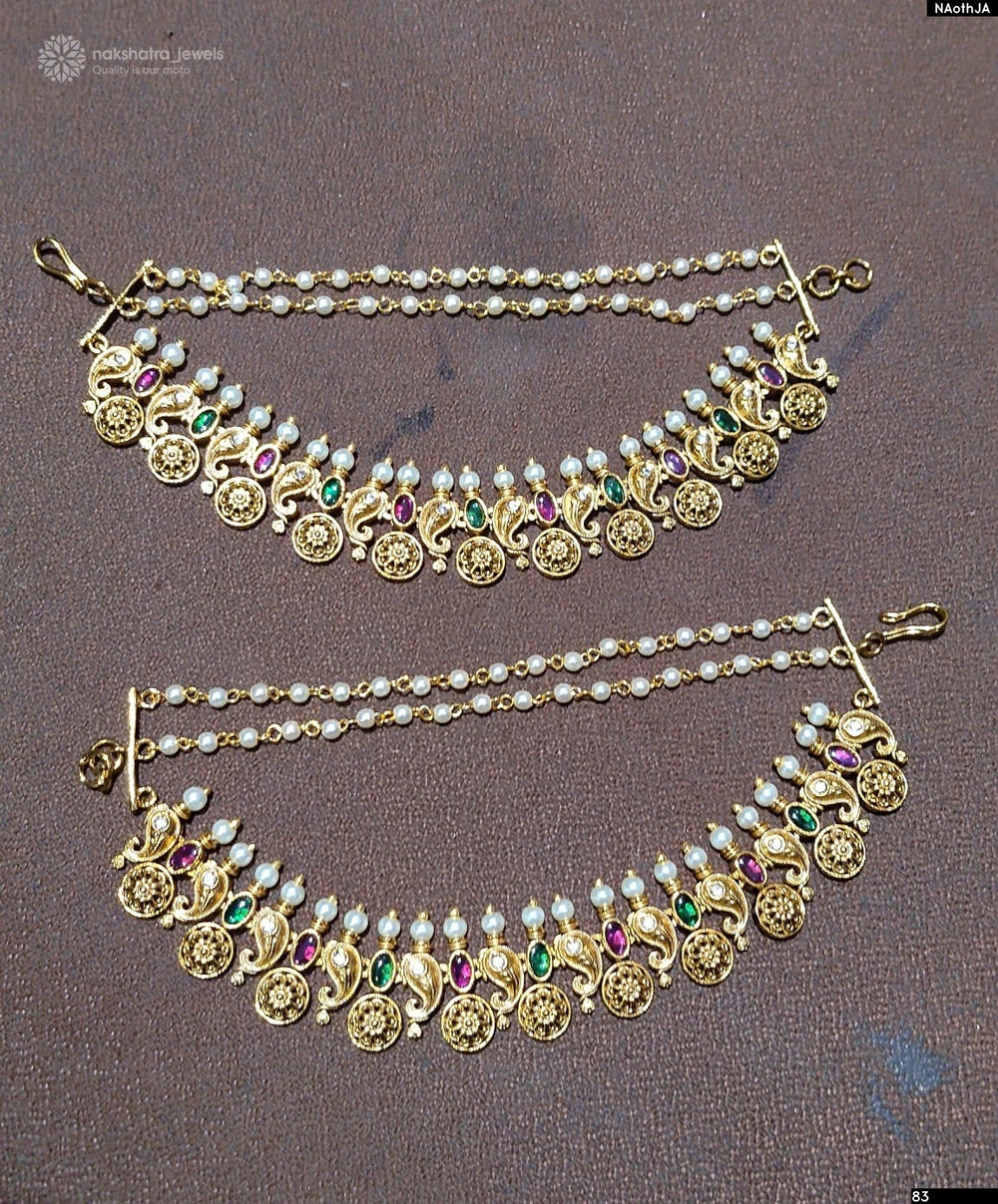 Premium Matt with AD Stones Ear Chains