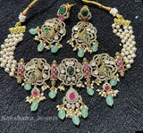 Victorian Polish AD & Jadau Stones Bridal Choker - Nakshatra Jewels