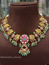Jadau Kundan Stones Bridal Necklace - Nakshatra Jewels