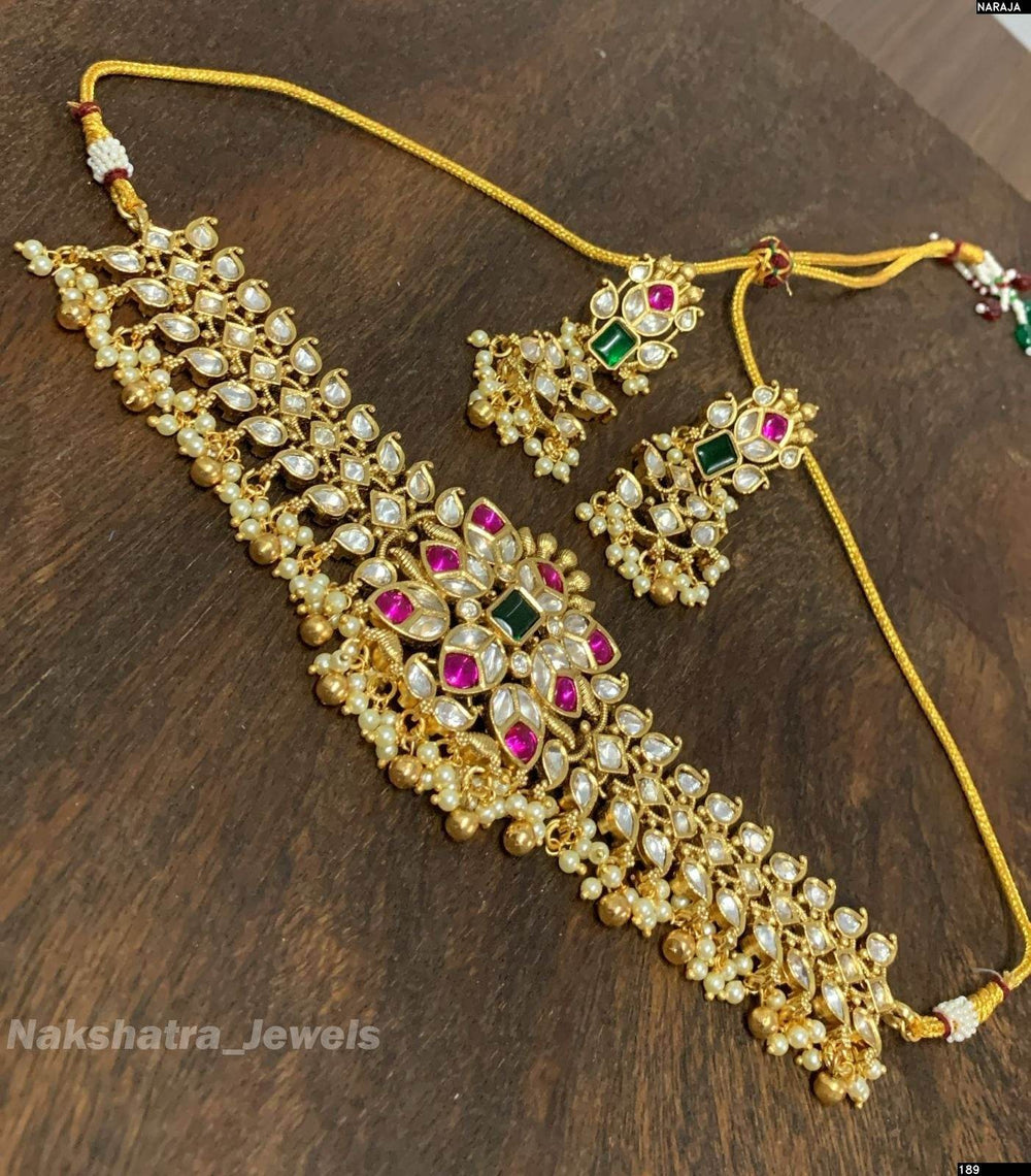 Premium quality with Kundan Stones Choker - Nakshatra Jewels