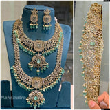 Victorian Polish AD Stones Bridal Set - Nakshatra Jewels