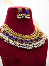 Jaadu Kundan Stones with Nagasi Work Necklace - Nakshatra Jewels