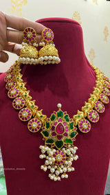 Jaadu Kundan Stones with Nagasi Work Necklace - Nakshatra Jewels