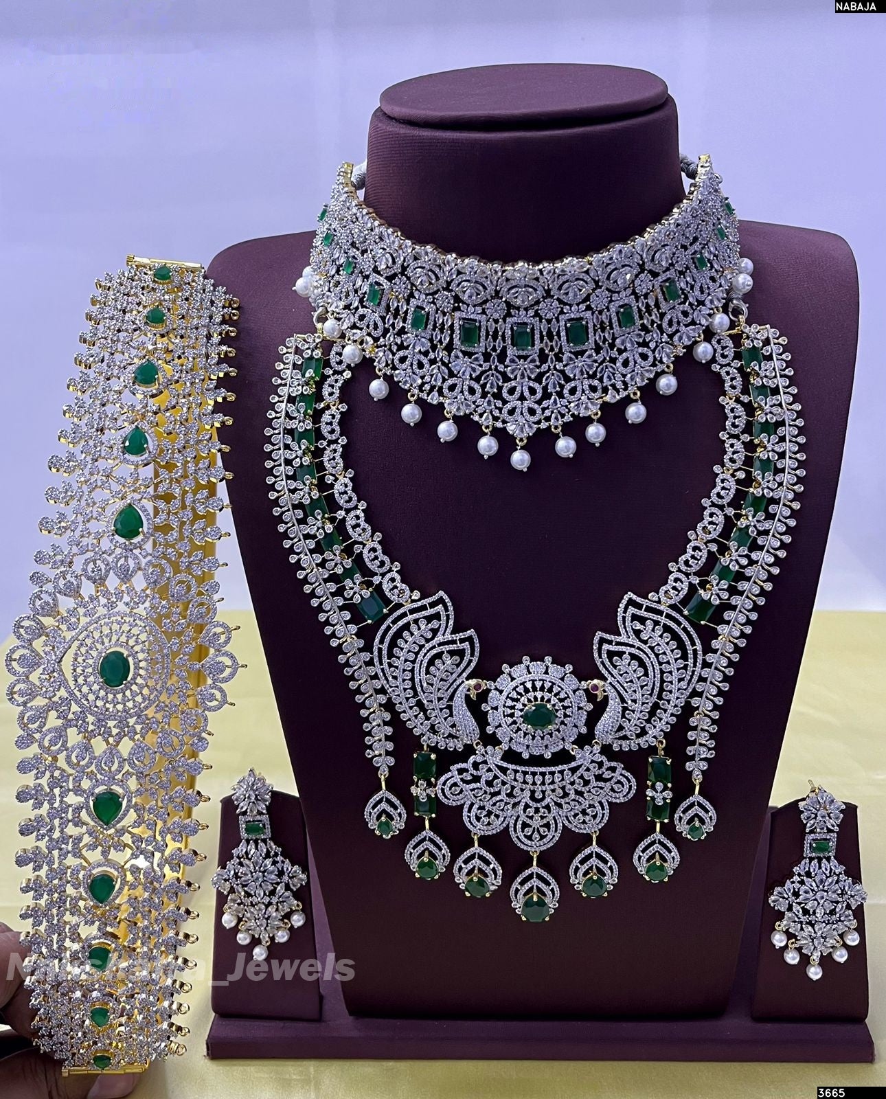 American Diamond Stones Bridal Set