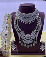 American Diamond Stones Bridal Set - Nakshatra Jewels