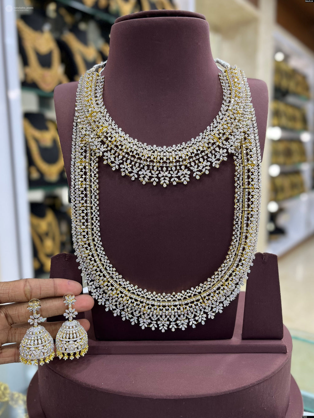 American Diamond Stones Bridal Combo Set