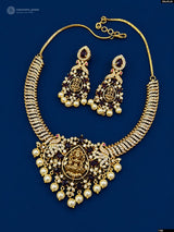 Nakshi Work with AD Stones Necklace