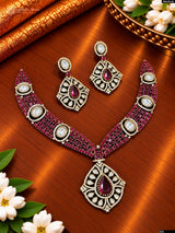 Victorian Polish with AD Stones Bridal Necklace