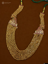 Nakshi Work with Kempu Stones Haram